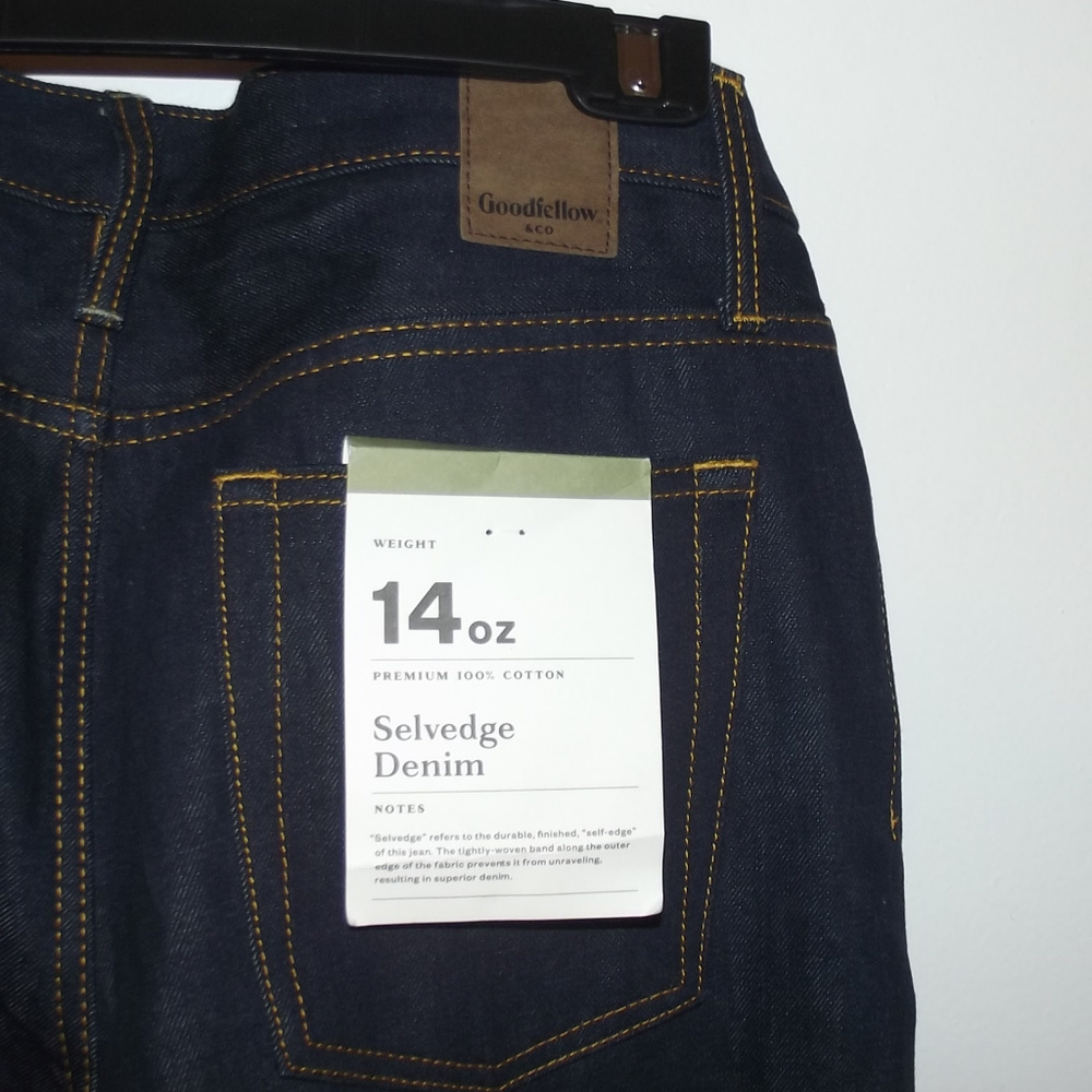 Men's Slim Fit Selvedge Denim - Goodfellow & Co
